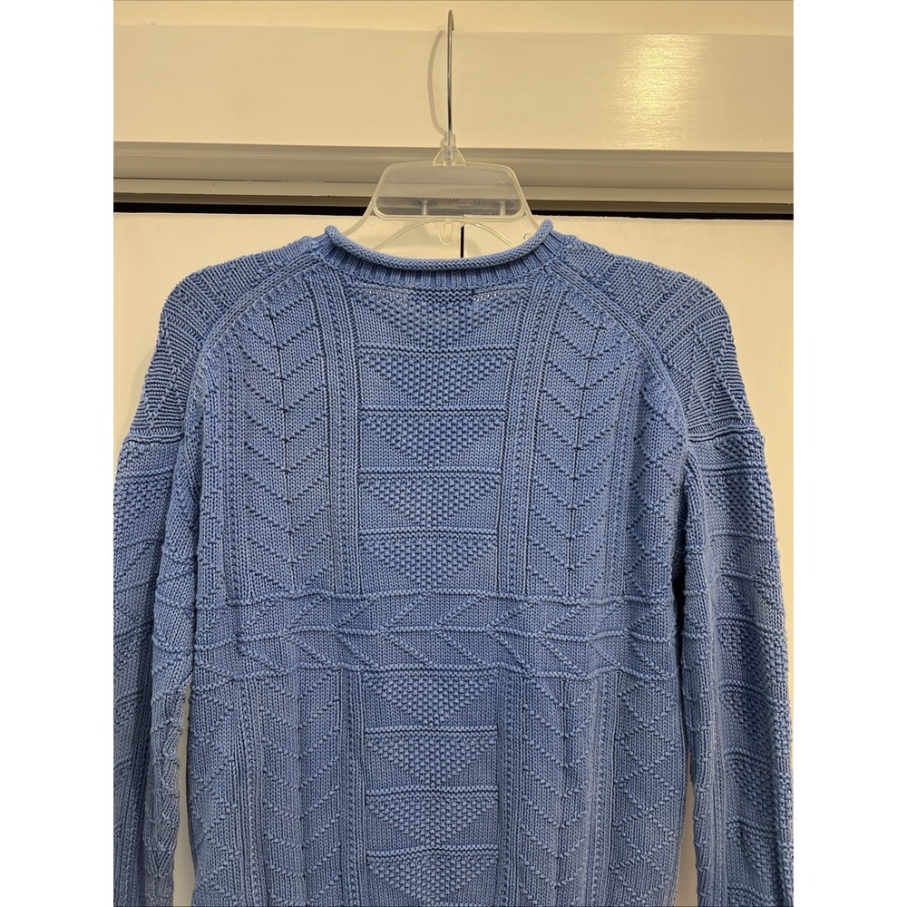 Polo Ralph Lauren BLUE Cable Knit Pullover Sweater Women's‎ Sz S, Cotton - Picture 6 of 9